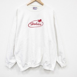 XL★古着 ヘインズ スウェット ベスト メンズ 00年代 00s Hokies 大きいサイズ クルーネック 白 26mar18
