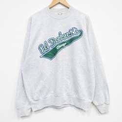 XL★古着 フルーツオブザルーム 長袖 スウェット メンズ 90年代 90s シカゴ クルーネック USA製 薄グレー 霜降り 26mar21