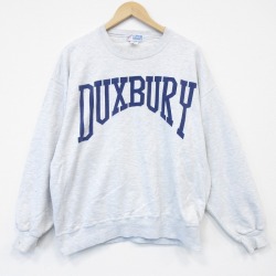 XL★古着 ジャージーズ 長袖 スウェット メンズ 90年代 90s DUXBURY クルーネック 薄グレー 霜降り 26apr01