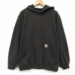 XL★古着 カーハート 長袖 スウェット パーカー メンズ 大きいサイズ 黒 26apr06
