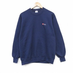 L★古着 ジャージーズ 長袖 スウェット メンズ 90年代 90s オハイオ クルーネック USA製 紺 26apr07