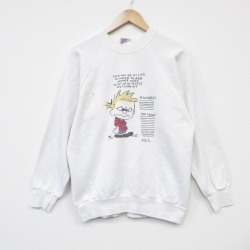 オニータ 90s 長袖スウェット メッセージ ホワイト M | 古着