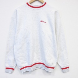 L★古着 オニータ ONEITA 長袖 スウェット メンズ 90年代 90s Theresa クルーネック USA製 白他 霜降り 26apr21