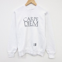 S★古着 フルーツオブザルーム 長袖 スウェット メンズ 90年代 90s CARPE DIEM ラグラン クルーネック 白 26apr11