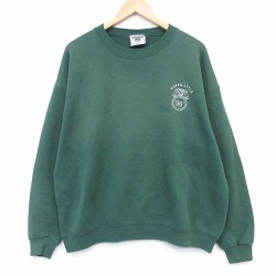 XL★古着 リー Lee 長袖 スウェット メンズ 90年代 90s 馬 大きいサイズ クルーネック USA製 緑 26apr13
