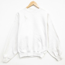 XL★古着 ヘインズ 長袖 スウェット メンズ 90年代 90s 無地 クルーネック USA製 白 26apr23