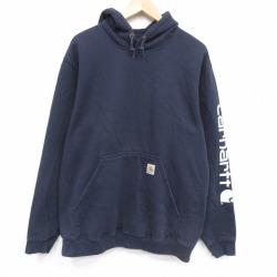 XL★古着 カーハート 長袖 スウェット パーカー メンズ 紺【spe】 26apr24