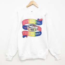 M★古着 フルーツオブザルーム 長袖 スウェット メンズ 90年代 90s CENTENNIAL クルーネック カナダ製 白 26apr27