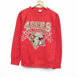 NFL 80s 長袖スウェット サンフランシスコフォーティナイナーズ レッド M | 古着
