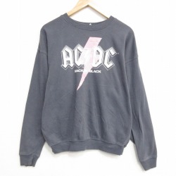 AC/DC 長袖スウェット ロック グレー L | 古着