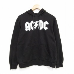 AC/DC 長袖スウェットパーカー ブラック L | 古着
