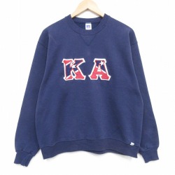 ラッセル 80s 長袖スウェット カッパアルファ ネイビー L | 古着