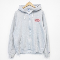 チャンピオン 90s フルジップスウェット ユーネル グレー XL | 古着