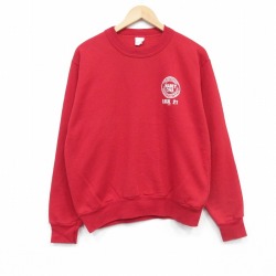 80s 長袖スウェット NABET レッド L | 古着