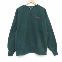 XL★古着 リー Lee 長袖 スウェット メンズ 90年代 90s  キャノン クルーネック USA製 緑【spe】 26may22