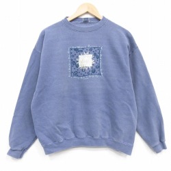 Crazy Shirts 90s 長袖スウェット 太陽 ネイビー L | 古着
