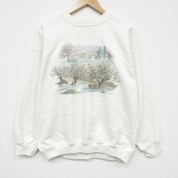 NORTHERN REFLECTIONS 00s 長袖スウェット 木 ホワイト L | 古着