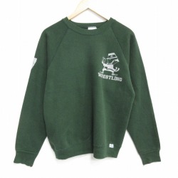 ディスカス 90s 長袖スウェット レスリング ラグラン グリーン M | 古着