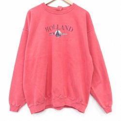 00s 長袖スウェット HOLLAND ピンク XL | 古着