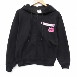 サンリオ 長袖フルジップスウェット キティちゃん ブラック S | 古着