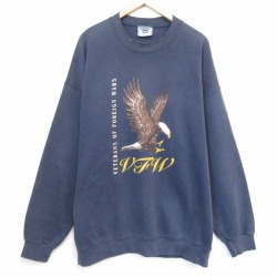 リー 90s 長袖スウェット 鳥 ネイビー XL | 古着
