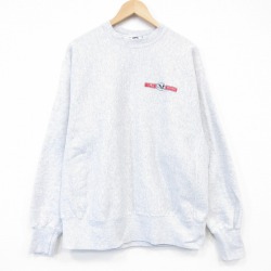XL★古着 リー Lee 長袖 スウェット メンズ 90年代 90s 鳥 リバースタイプ 大きいサイズ クルーネック USA製 グレー 霜降り【spe】 26may27