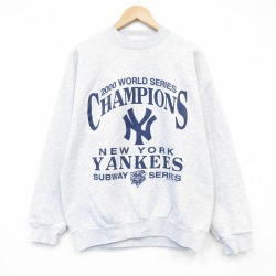 00s 長袖スウェット NEW YORK YANKEESプリント グレー L | 古着