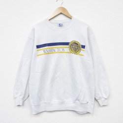 ラッセル 90s 長袖スウェット ワシントンカレッジ ホワイト L | 古着