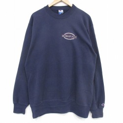 チャンピオン 90s 長袖スウェット ミシガン ネイビー L | 古着