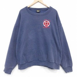 90s 長袖スウェット 消防署 ネイビー XL | 古着
