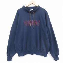 バーモント 90s 長袖スウェット 刺繍 ネイビー XL | 古着