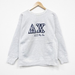 90s 長袖スウェット ギリシャ文字 グレー L | 古着
