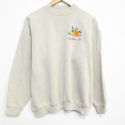 90s 長袖スウェット カボチャ ベージュ L | 古着