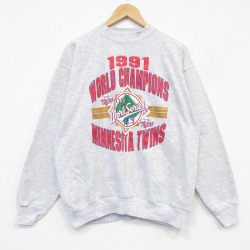 90s 長袖スウェット ミネソタツインズ グレー メンズL相当 | 古着
