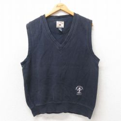 ノースリーブスウェット ゴルフ ネイビー L | 古着