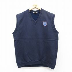 【50%OFF】ノースリーブスウェット ゴルフ ネイビー XL | 古着