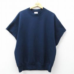 00s 半袖スウェット ネイビー XL | 古着