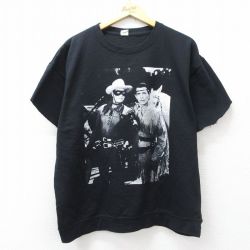 半袖スウェット ローンレンジャー ブラック XL | 古着