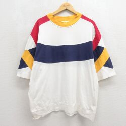 ジャンセン 90s 半袖トップス ラグラン マルチカラー メンズXL相当 | 古着