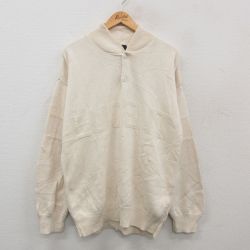 【50%OFF】90s ヘンリーネックセーター LUCENT 生成り XL | 古着