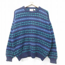 【50%OFF】ザフォックコレクション 90s 長袖セーター ネイビー XL | 古着