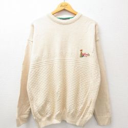 90s 長袖セーター アイルランド製 ベージュ XL | 古着