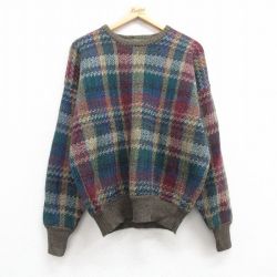 【50%OFF】XL★古着 ボストントレーダーズ 長袖 セーター メンズ 00年代 00s クルーネック 緑他 グリーン 24nov18 中古 ニット トップス