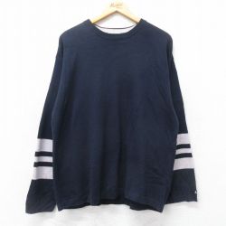 【50%OFF】L★古着 エアロポステール AEROPOSTALE 長袖 セーター メンズ 90年代 90s 無地 クルーネック 紺他 ネイビー 25feb03 中古 ニット トップス