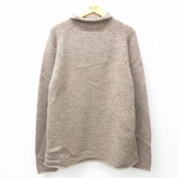XL★古着 ジェイクルー J.CREW 長袖 セーター メンズ 00年代 00s 無地 ウール タートルネック ハイネック 茶他 ブラウン 25feb03 中古 ニット トップス