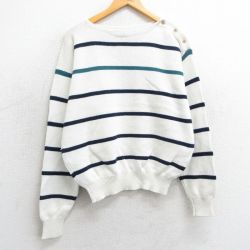 カルバンクライン 90s 長袖セーター ボートネック ホワイト M | 古着