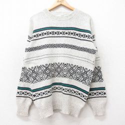 【50%OFF】90s 長袖セーター グレー L | 古着