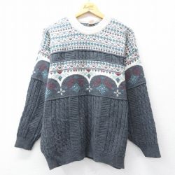 80s 長袖セーター グレー L | 古着