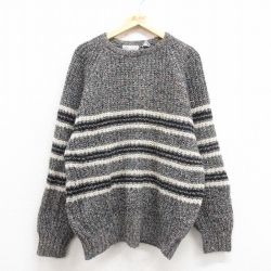 【50%OFF】ラグラン 90s 長袖セーター グレー XL | 古着