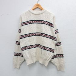 90s 長袖セーター ホワイト M | 古着